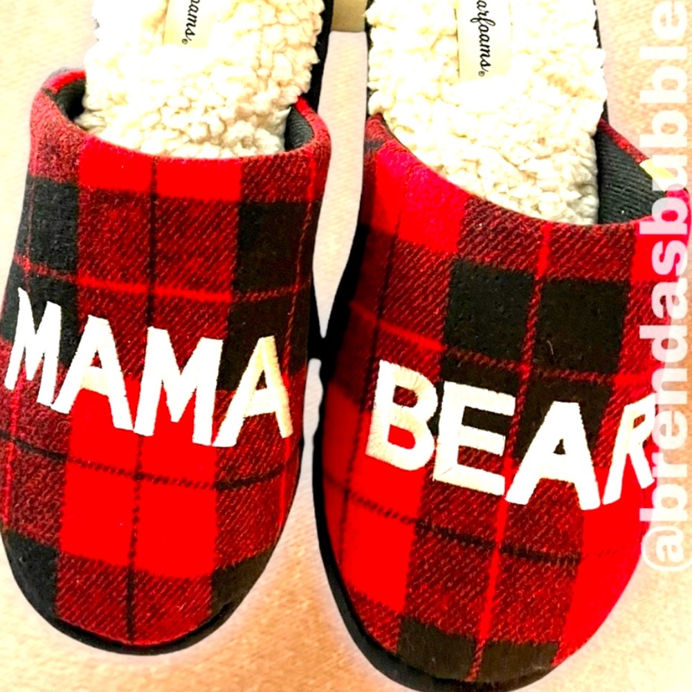 NWT! Dearfoam MAMA BEAR slippers medium - Picture 1 of 5